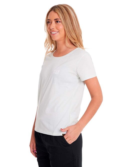 REMERA MUJER CAT LOGO TEE