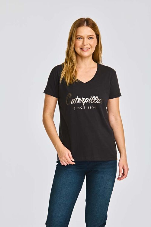 REMERA MUJER CATERPILLAR SCRIPT V