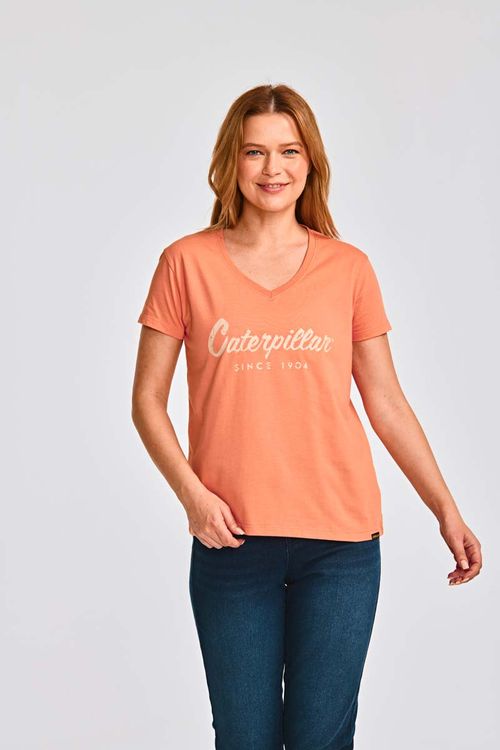 REMERA MUJER CATERPILLAR SCRIPT V