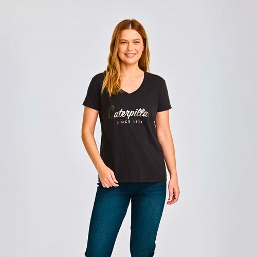 REMERA MUJER CATERPILLAR SCRIPT V