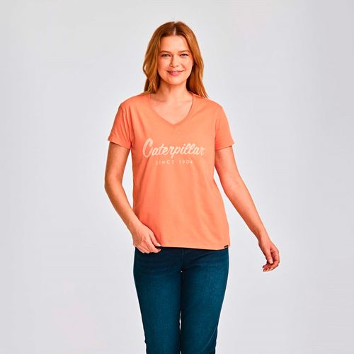 REMERA MUJER CATERPILLAR SCRIPT V