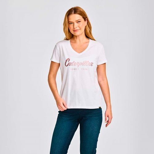 REMERA MUJER CATERPILLAR SCRIPT V