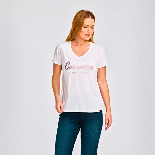 REMERA MUJER CATERPILLAR SCRIPT V