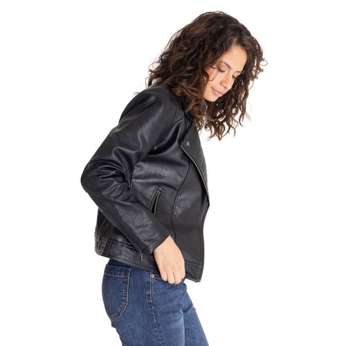 CHAQUETA MUJER FAUX LEATHER MOTO JA