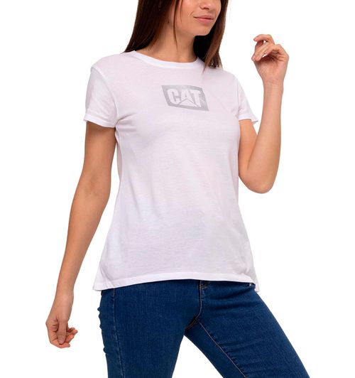 REMERA MUJER METALLIC CAT LOGO TE