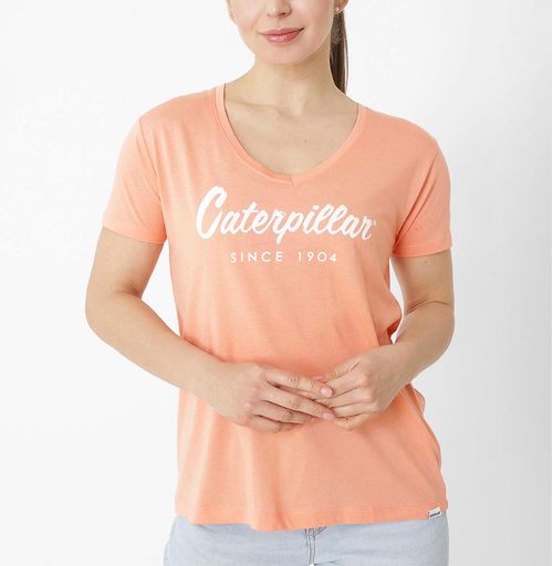 REMERA MUJER CAT SCRIPT V NECK TE