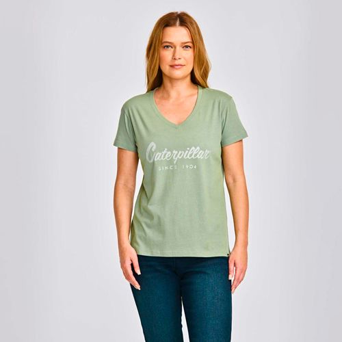 REMERA MUJER CATERPILLAR SCRIPT V