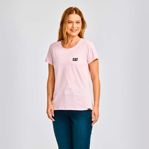 REMERA MUJER CAT LOGO TEE