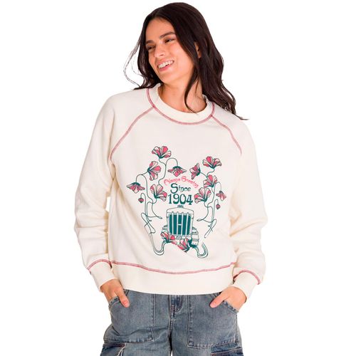 BUZO MUJER CONTRAST STITCH GRAP