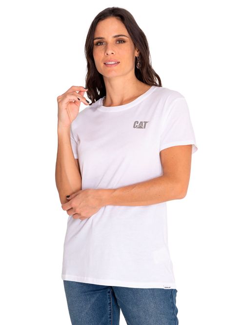 REMERA MUJER CAT LOGO TEE