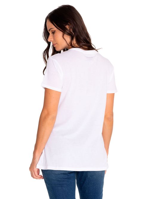 REMERA MUJER CAT LOGO TEE