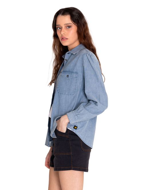 BLUSA M/L MUJER CHAMBRAY RELAXED L/S