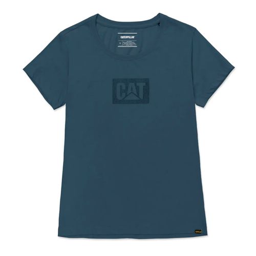 REMERA MUJER METALLIC CAT LOGO TE
