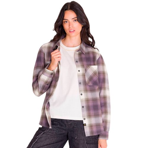 REMERA M/L para MUJER FLANNEL RELAXED L/S PURPLE SAGE-DUSTY OL
