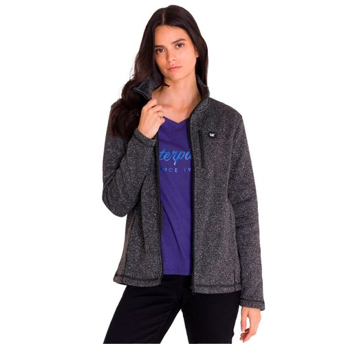Polar para MUJER W SWEATER FLEECE FUL PITCH BLACK HEATHER