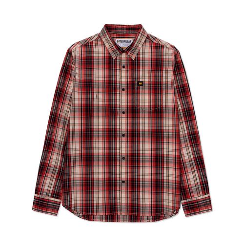 CAMISA M/L para HOMBRE FOUNDATION LS SHIRT SANDSHELL-BARN RED
