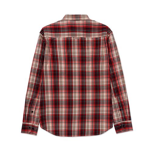 CAMISA M/L para HOMBRE FOUNDATION LS SHIRT SANDSHELL-BARN RED