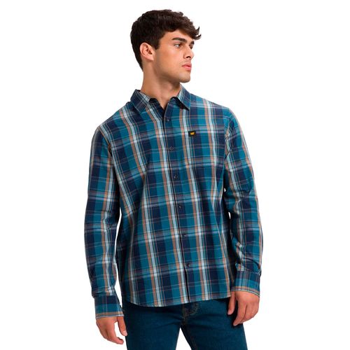 CAMISA M/L para HOMBRE FOUNDATION LS SHIRT DETROIT BLUE-FOSSIL