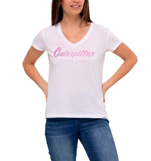 Remera para MUJER CAT SCRIPT V NECK TE (622) WHITE PRPL CAC