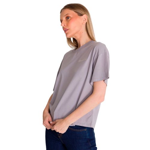 Remera para MUJER BOXY HEAVYWEIGHT EMB LILAC GRAY