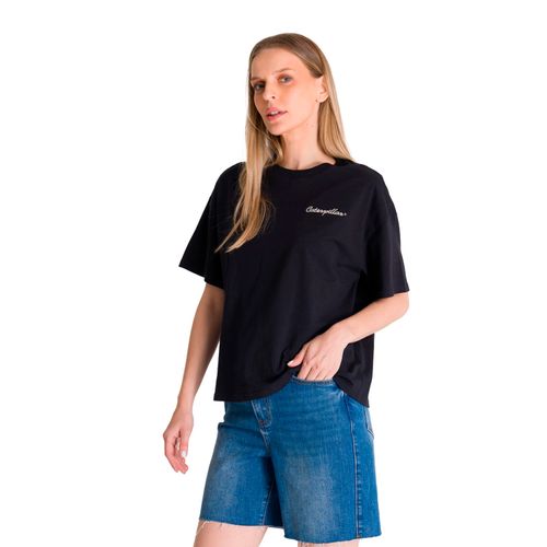 Remera para MUJER BOXY HEAVYWEIGHT EMB WASHED BLACK