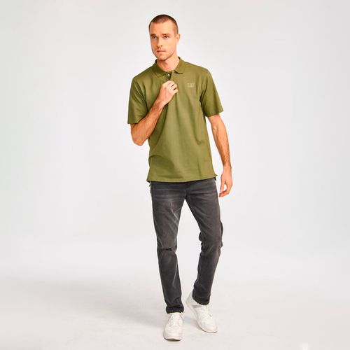 Remera para HOMBRE CAT LOGO PIQUE POLO DUSTY OLIVE