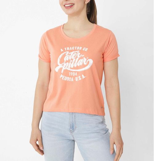 Remera para MUJER JOYCE CROP TEE PAPAYA PUNCH-WHITE