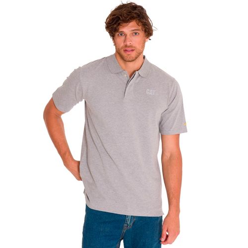 Remera para HOMBRE CAT LOGO PIQUE POLO HEATHER GREY