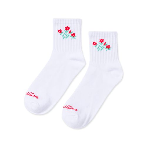 CALCETIN UNISEX W SHORTY CREW SOCK BOUQUET-WHITE