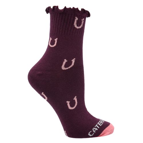 CALCETIN para MUJER W RUFFLE ANKLE SOCK LUCKY HORSESHOE AOP