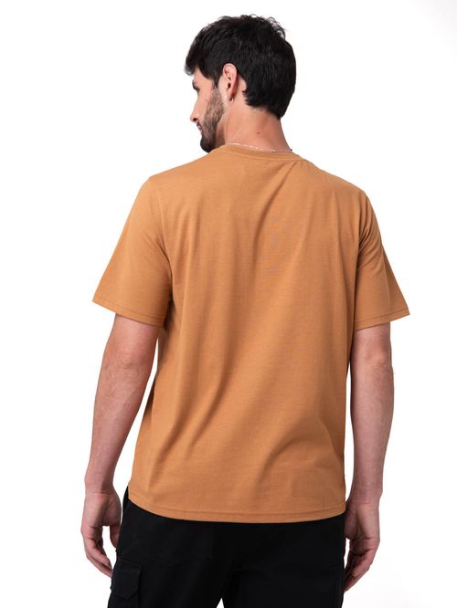 Remera para HOMBRE CAT SMALL LOGO TEE TAWNY BROWN-BLACK