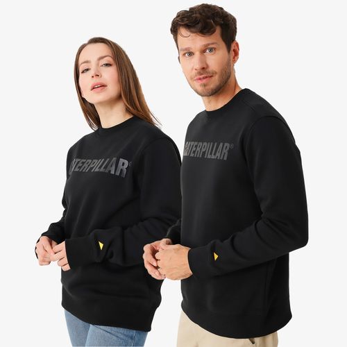 BUZO UNISEX CATERPILLAR LOGO CRE PITCH BLACK-BLACK