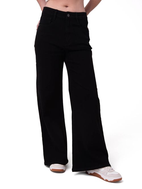 JEANS para MUJER DENIM WIDE LEG (887) BLACK STONE