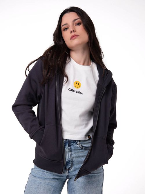 BUZO para MUJER W CAT PATCH FULL ZIP WASHED BLACK